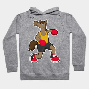 Horse as Boxer with Boxing gloves Hoodie